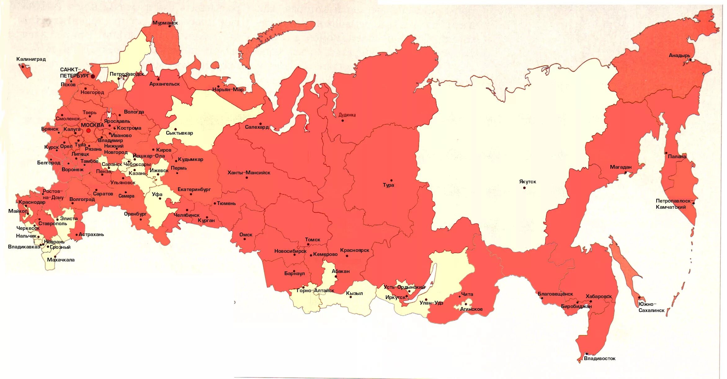 Карта автономных республик