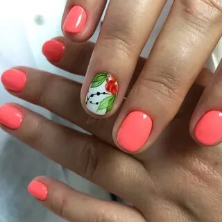 Дизайн маникюра на короткие яркие