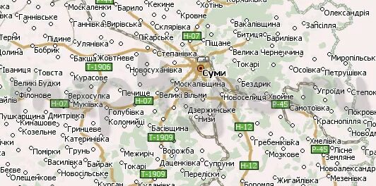 Сумская область на карте. Карта Сумской области. Карта Сумской области подробная. Карта Сумской обл Украина.