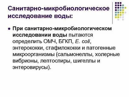 Санитарная микробиология