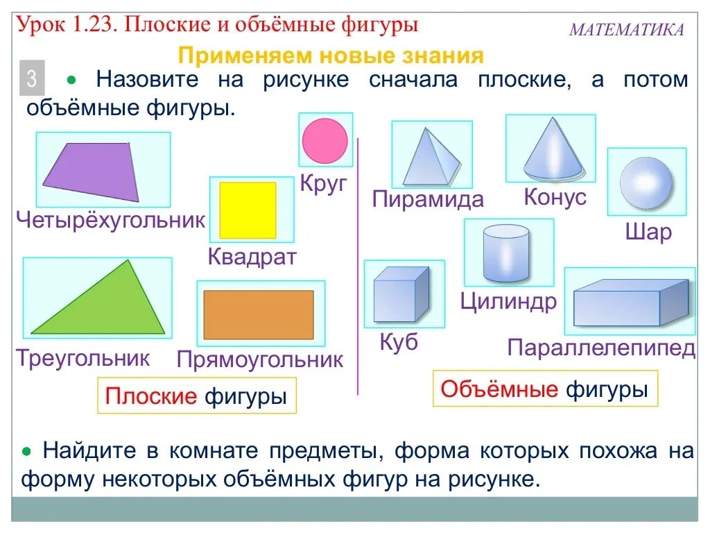 Объемные фигуры названия. Геометрические фигуры названия. Плоские геометрические фигуры. Плоские фигуры и объемные фигуры.