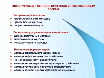Классификация кадровых рисков