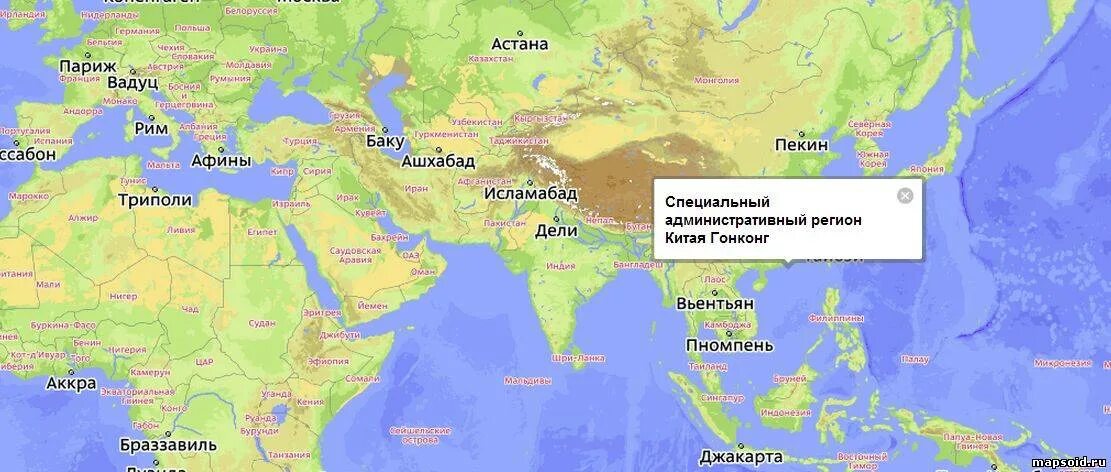 Евразия дели. Гонконг на карте Китая на русском языке. Гонконг столица на карте.