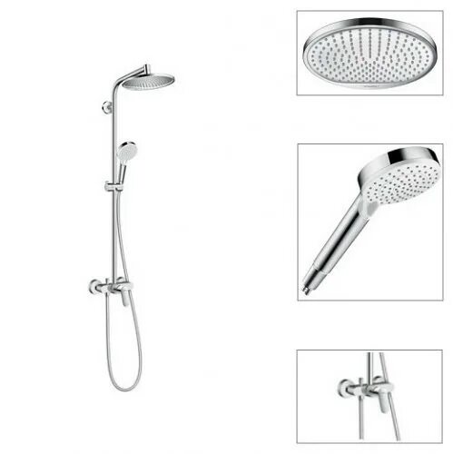 Cromta s solo leveling. 27269000 Hansgrohe. Душевая стойка Hansgrohe Crometta s 240 1jet Showerpipe ECOSMART 27269000 хром. Crometta s 240 SHP душевая система для душа. Душевой гарнитур Hansgrohe 27269000.