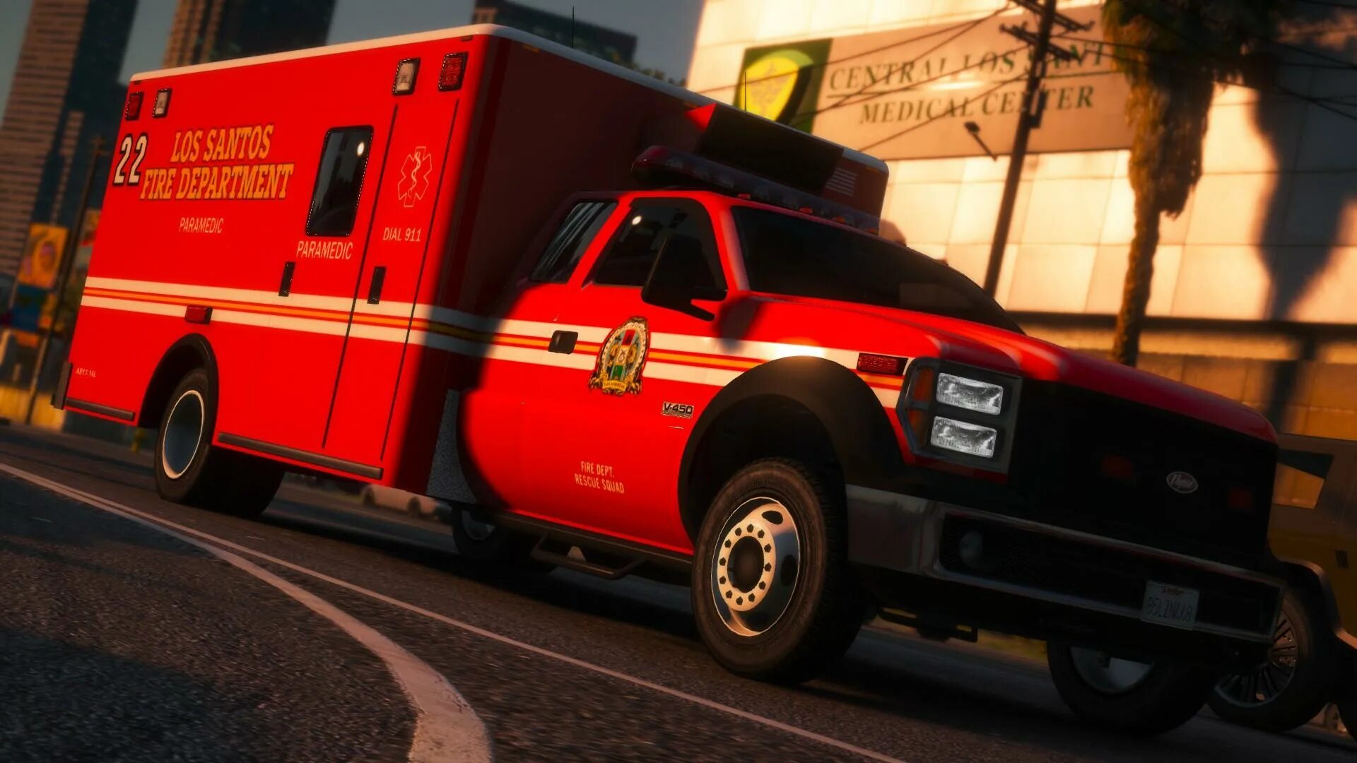 Гта 5 пожарная машина. GTA 5 los Santos Fire Department. GTA 5 Fire Department. Ambulance GTA 5. Ford f450 Ambulance GTA 5.