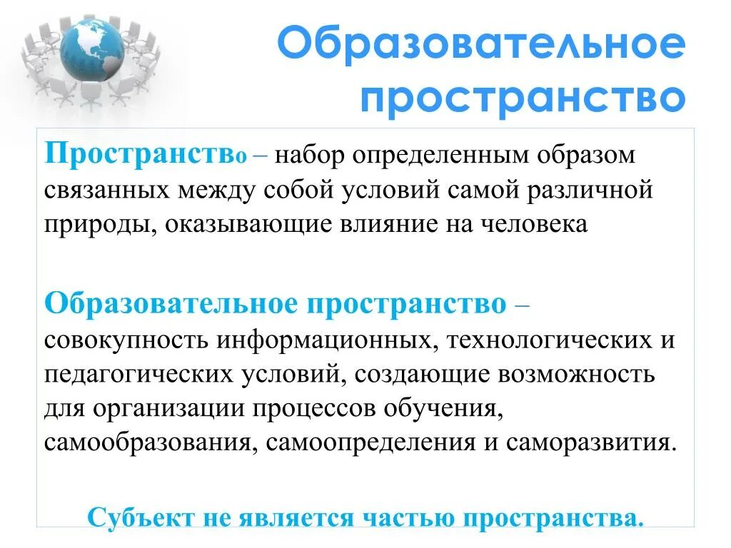 Не могут функционировать без. Образовательное пространство. Понятие образовательного пространства. Функции образовательного пространства. Образовательное пространство это в педагогике.