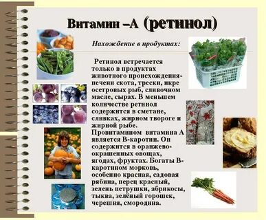 Продукты растительного происхождения богатые витамином а