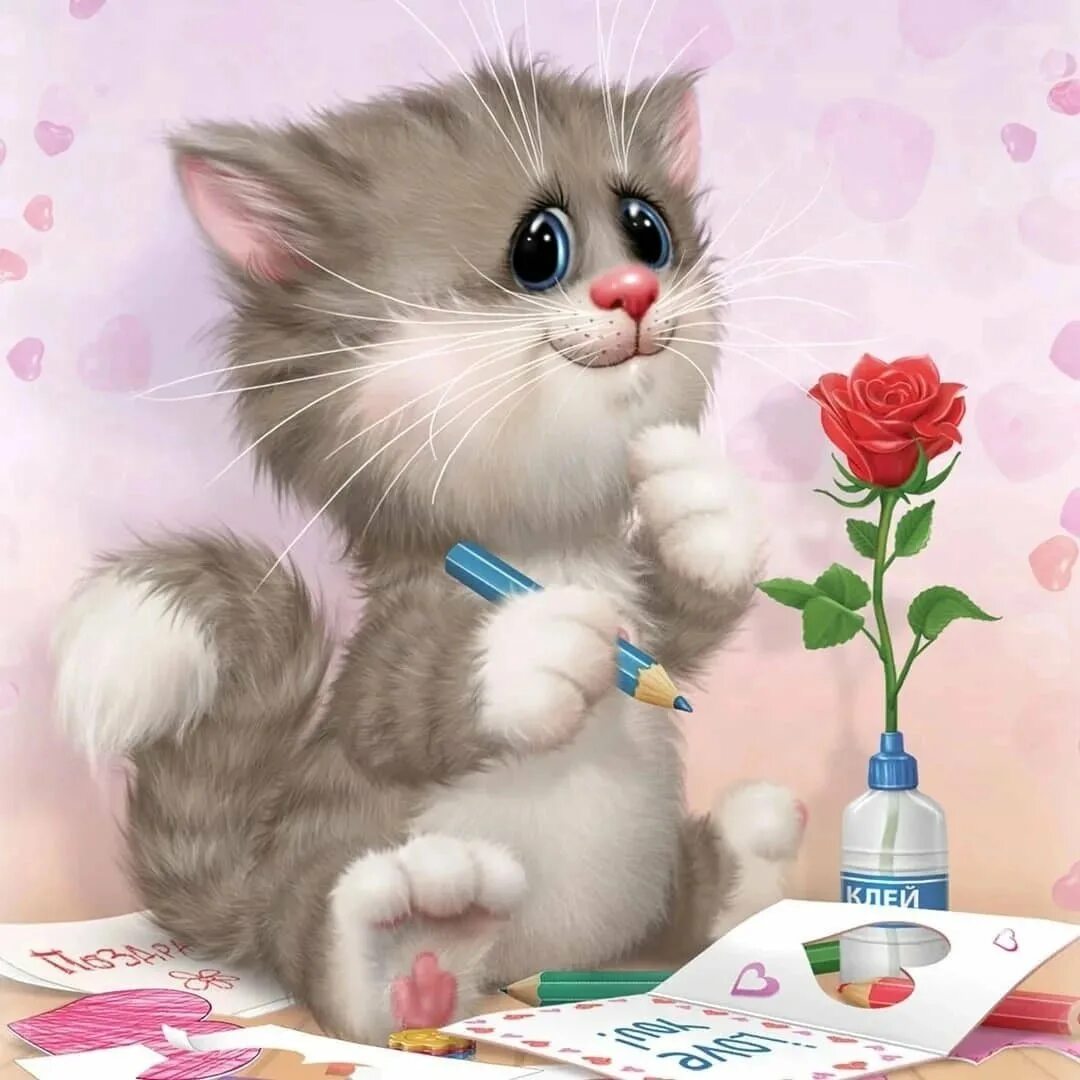 С днем кошек анимация