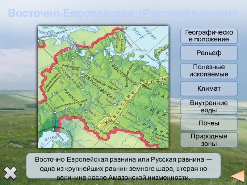 Положение в природных зонах восточно европейской. Восточно-европейская равнина на карте. Возвышенности Восточно европейской равнины на карте России. Рельеф России Восточно европейская равнина. Русская равнина это Восточно-европейская равнина.