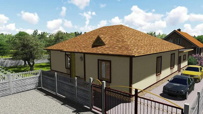 Программа одноэтажные дома. Программа одноэтажные дома. Одноэтажный дом 12х12 планировка. Визуализация архикад 24. Одноэтажный восток.