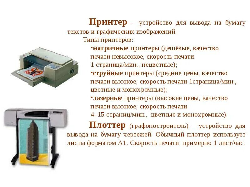 Текст для ввода принтер. Типы принтеров. Перечислите типы принтеров. Типы печати принтеров. Охарактеризуйте устройство принтер.