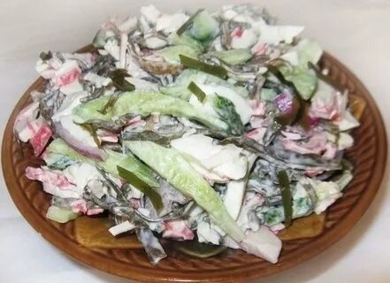 Крабовое мясо с огурцом