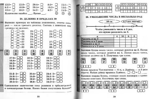 Проверочная таблица умножения на 3