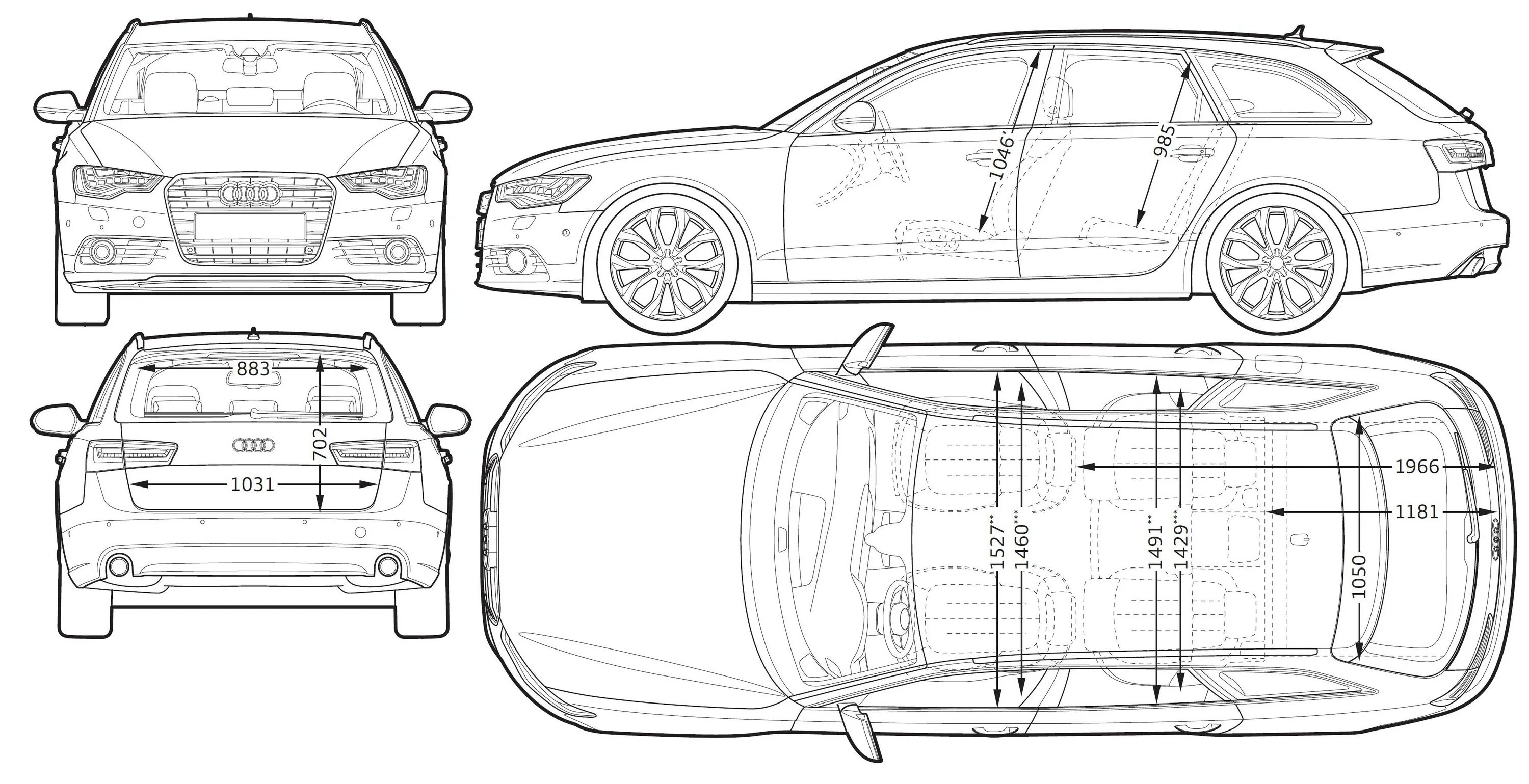 Габариты ауди. Ауди а6 габариты кузова. Audi a6 avant (c5)габариты. Габариты Ауди а6 с6 седан. Чертежи Audi a4 b8 Рестайлинг.