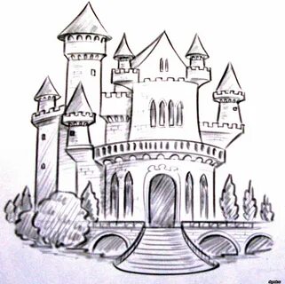 Картинки замков для срисовки