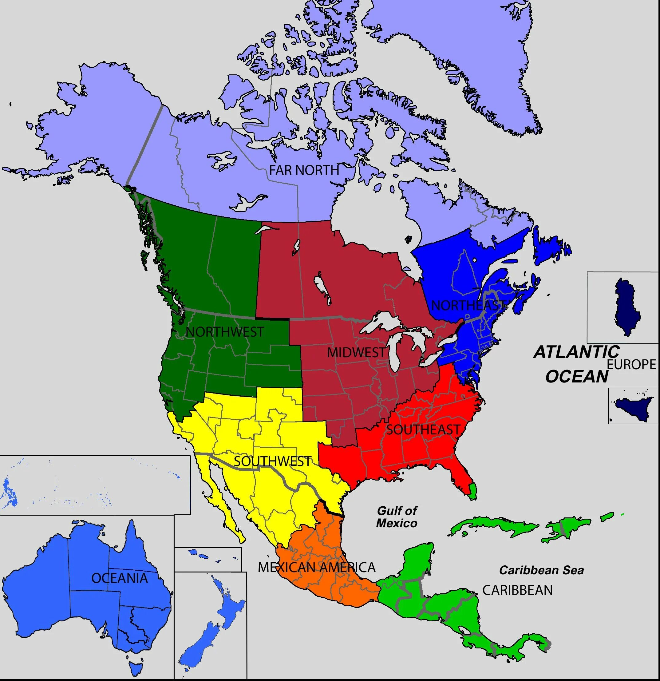 На какие регионы делится америка. Субрегионы Америки на карте. Регионы Северной Америки. Субрегионы Северной Америки. Регионы Северной Америки на карте.