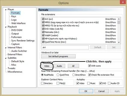 Viewing options