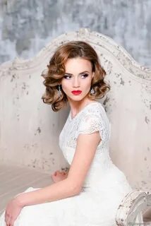 Локоны на свадьбу на короткие