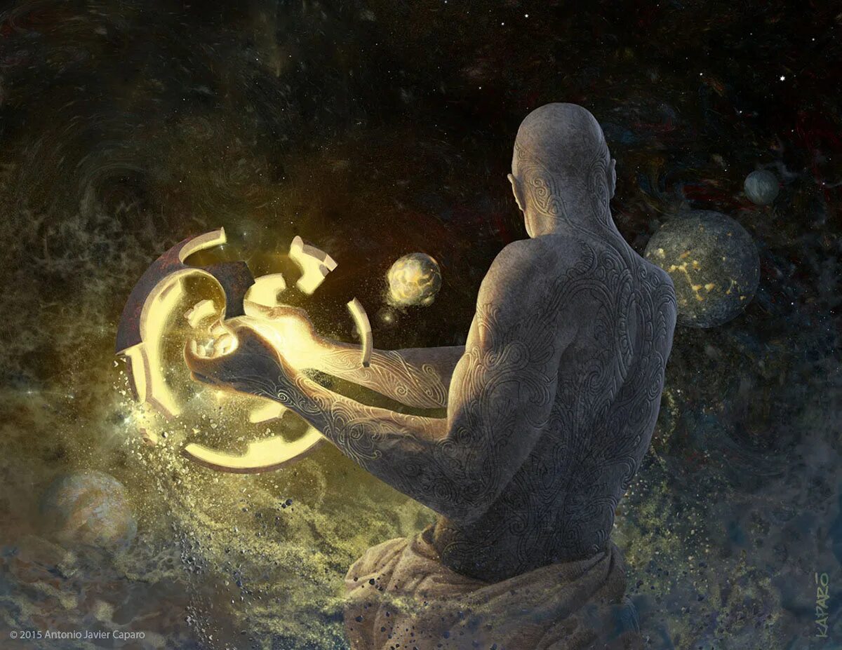 Бог космоса. Единение человека с природой. Вселенная время бог. Современная картина вселенной. Cameron gray художник.