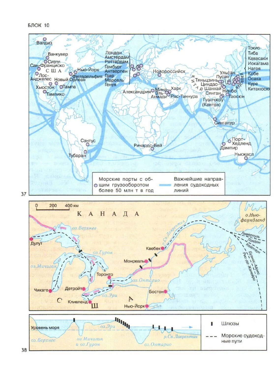 Важнейшие морские пути. Сухопутные и морские транспортные пути. Крупнейшие международные морские каналы. Основные мировые морские пути.