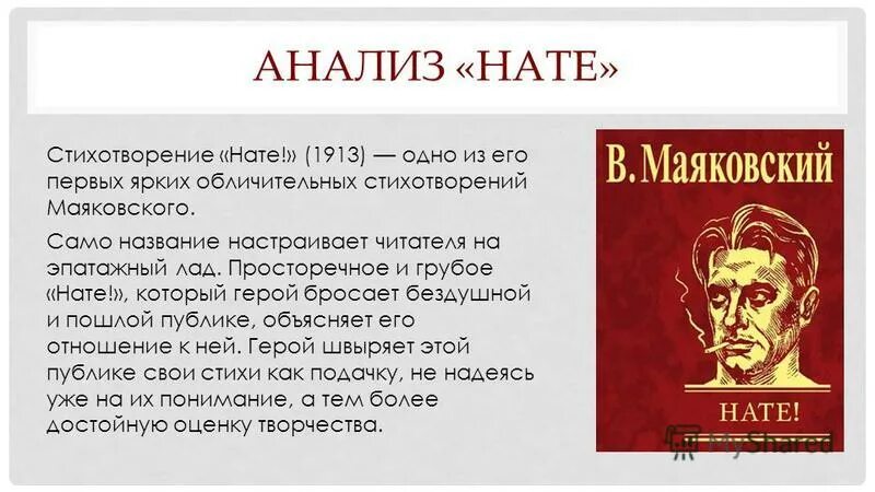 Нате раз. Нате Маяковский. Нате Маяковский стих. Анализ стихотворения нате. Нате Маяковский анализ.