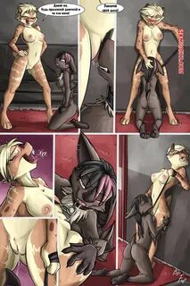 Порно комикс Поспорила с барменом. 