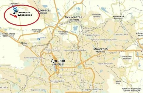 Орловка донецкая на карте