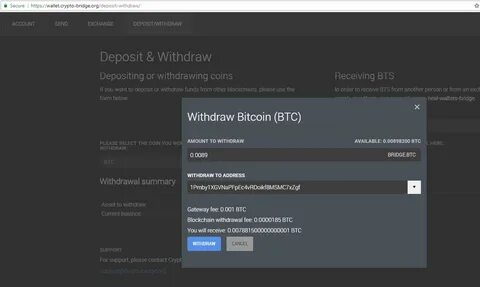 Withdraw address