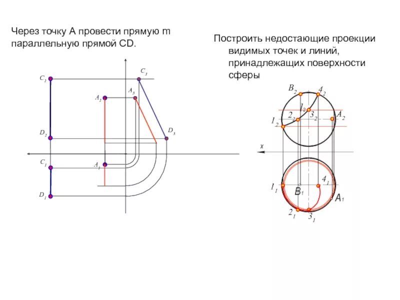 Определить недостающие проекции точек. Построить недостающие проекции точек принадлежащих поверхности. построить недостающие проекции точек принадлежащих. построить недостающие проекции линии принадлежащей поверхности. построить недостающие проекции точек a,b,c,d.