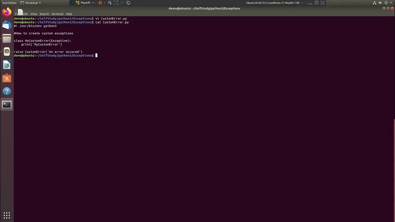 Python no module exceptions