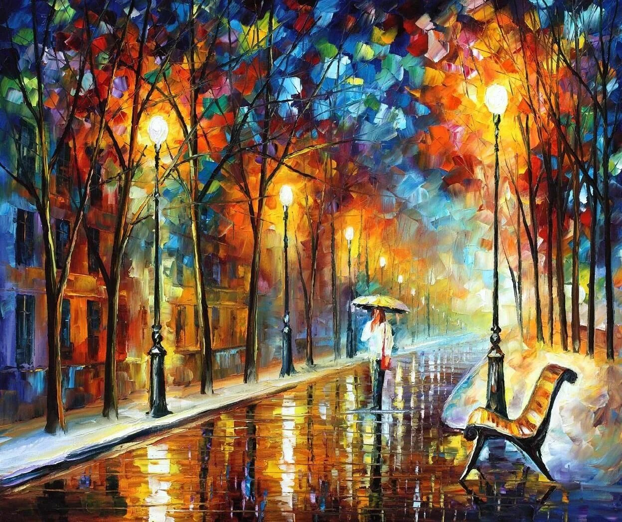 Картины. Леонид Афремов (Leonid Afremov). Афремов Леонид художник картины. Леонид Афремов картина парк. Живопись Леонида Афремова.