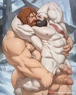 kratos and thor (god of war and 1 more) drawn by tevit(tevit15) Danbooru.