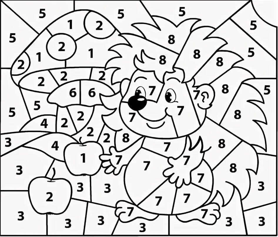 Раскраски цифры для 6 лет распечатать Пин на доске School Wiskunde / Tellen