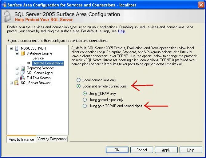 SQL Server surface area configuration. MSSQL-сервер 2005 Express. Remote connection SQL. Remote connect to Server.