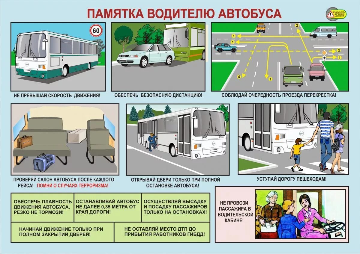 Нарушение правил автобусом. Памятка водителю автобуса. Безопасность дорожного движения на автомобильном транспорте. Памятка для водителей общественного транспорта. Памятка водителю автобуса плакат.