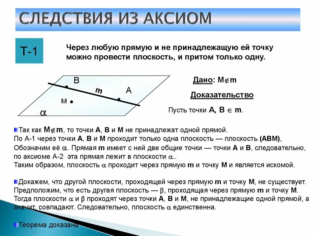 Докажите что через прямую можно провести