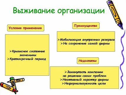 Стратегия выживания предприятия