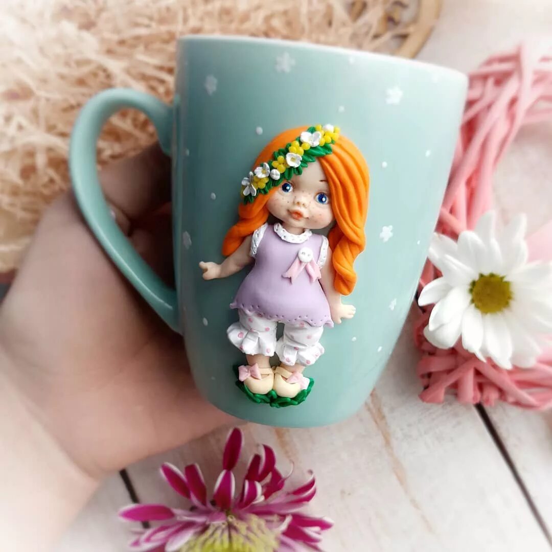 кружка из полимерной глины. полимерная глина на кружке для начинающих. полимерная глина на кружке для начинающих. кружка с полимерной глиной мастер класс. чашки из полимерной глины.