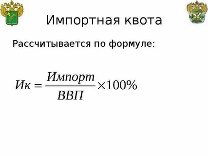 Основные виды импортных квот