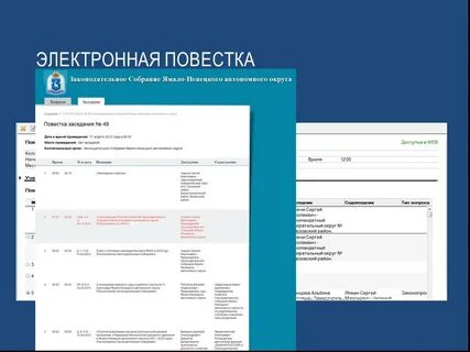 Реестр электронных повесток