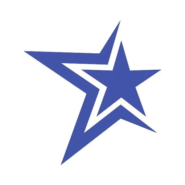 Логотип звезда. Стилизованная звезда. Синяя пятиконечная звезда. Стилизованная звезда вектор.