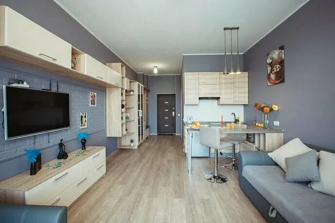Как расставить мебель в студии фото Купить студию, 30 м² по адресу Уфа, Черниковка м-н, Пекинская, 23, 7 этаж за 3 2