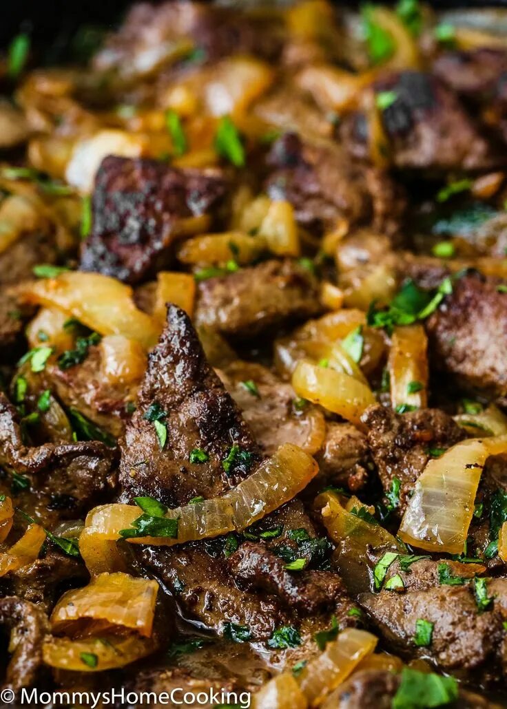 Рецепт говяжьей печени с овощами