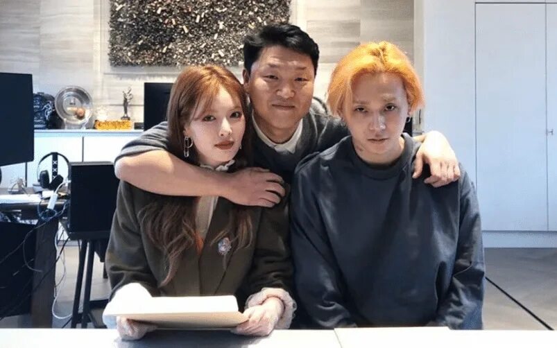Хена вышла замуж. Хёна и псай. hyuna псай. хена и дон. хёна из psy.