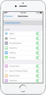 Ограничение ios