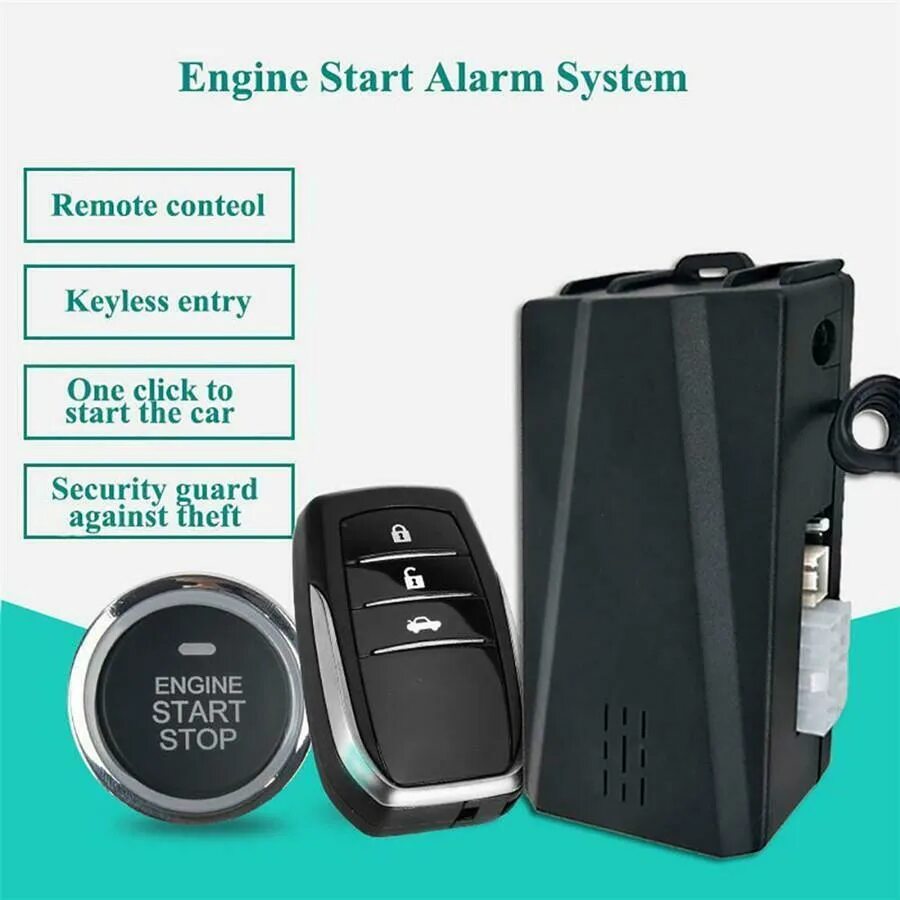 Remote start engine. Smart key system keyless. passive keyless entry xy-q618. pke alarm remote engine. push button start pke system.