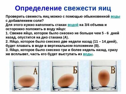 Почему яйцо всплывает наверх
