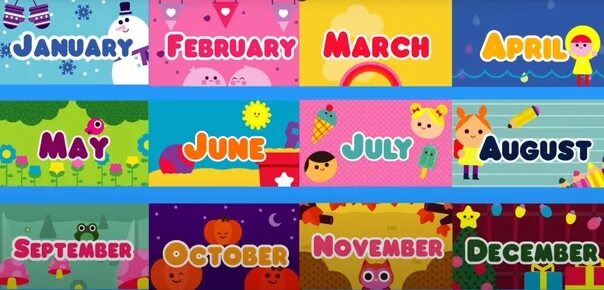 Coming this month. Картинка months. Months Сонгс. Months for Kids. Months of the year.