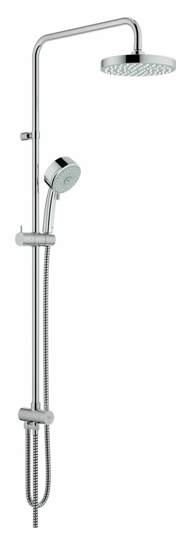 Grohe new 200. Душевая стойка Grohe New Tempesta Rustic 27399002 хром. Душевая стойка Grohe New Tempesta Rustic 200 26454001 хром. Душевая стойка Grohe New Tempesta Cosmopolitan System 200 27394000 хром. Душевой гарнитур Grohe Tempesta 200.