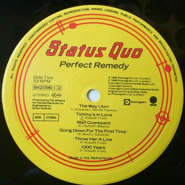 Status Quo perfect Remedy 1989. Status Quo Quo 1974. Status Quo perfect Remedy. Status Quo little Dreamer 1989.
